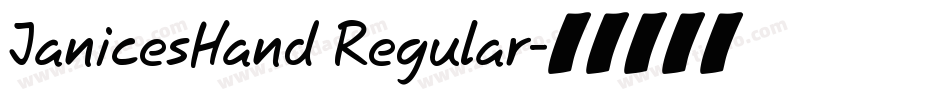 JanicesHand Regular字体转换